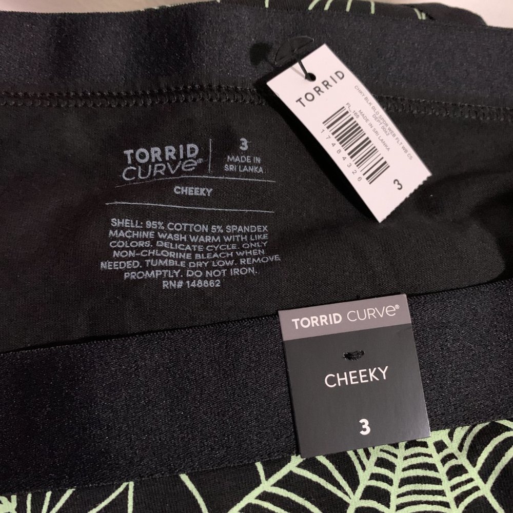 Torrid Cheeky Panties Underwear Spiderweb Halloween Mid Rise Plus Size 3 22 24 - Picture 4 of 4